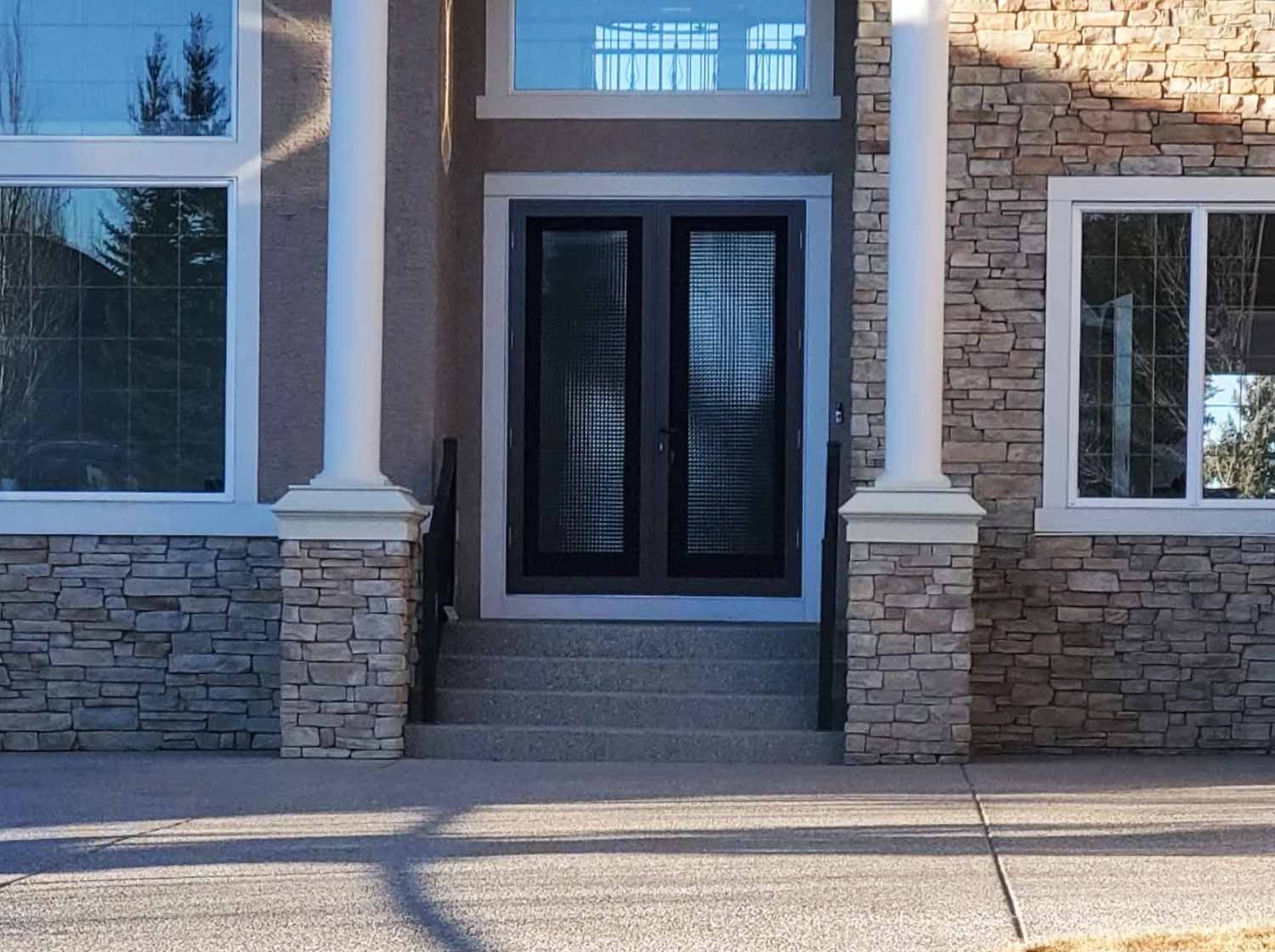 Double french security doors